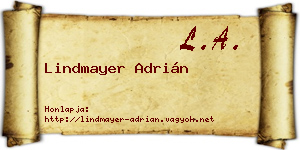 Lindmayer Adrián névjegykártya